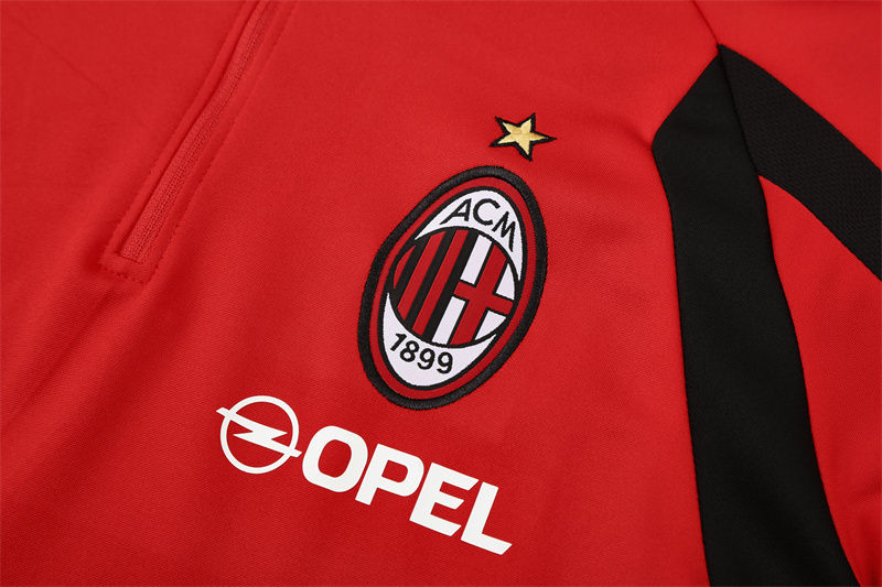 Küçük resim: AC Milan 05/06 Kırmızı Fermuarlı Sweatshirt
