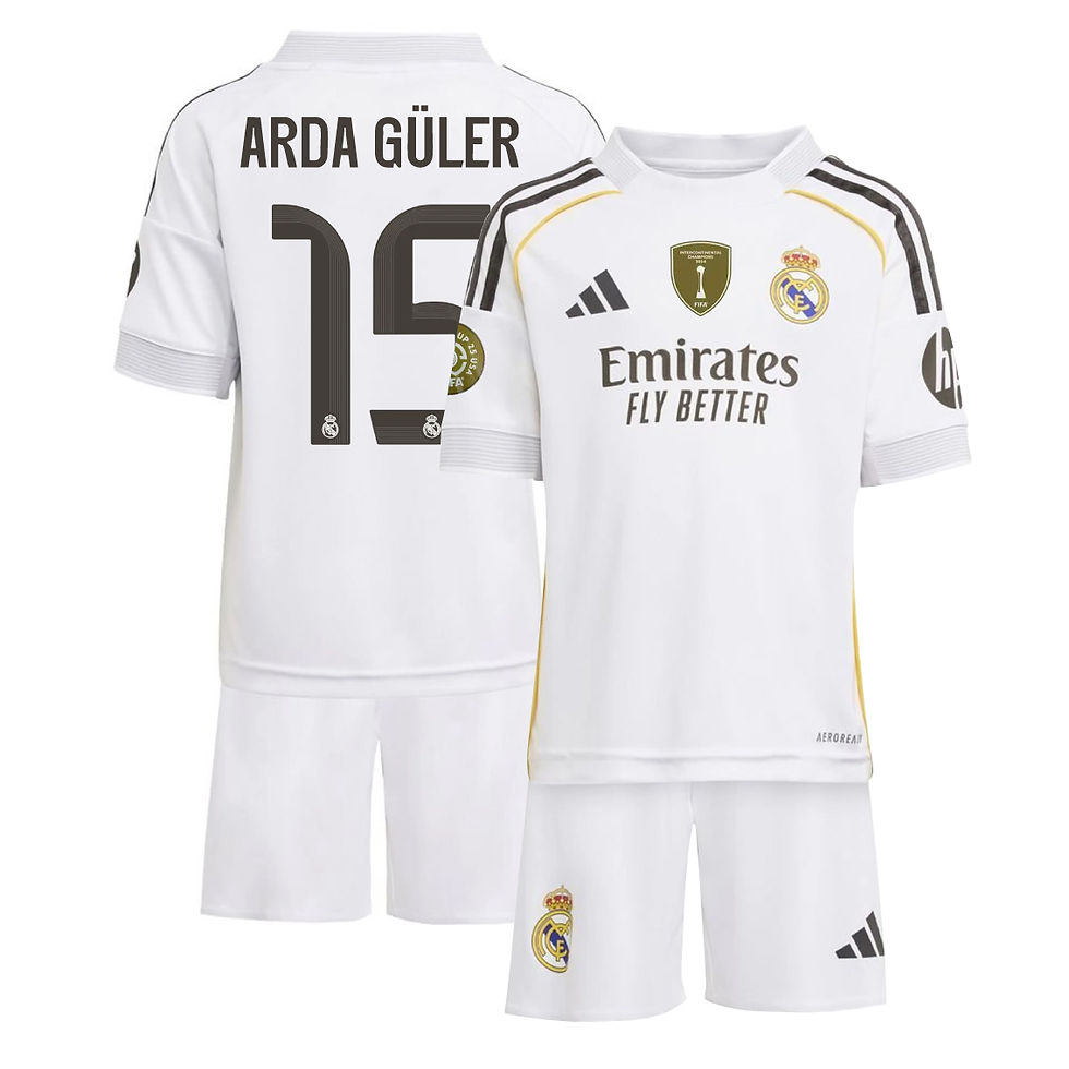 Real Madrid 25/26 İç Saha Çocuk Forması + Şort