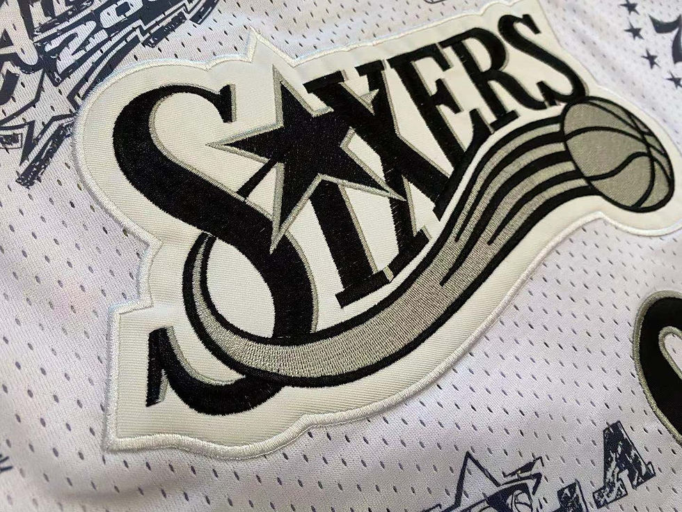 Küçük resim: Philadelphia 76ers Allen Iverson Beyaz Tattoo Konsept Forması