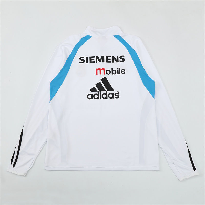 Küçük resim: Real Madrid 03/04 Beyaz Fermuarlı Sweatshirt