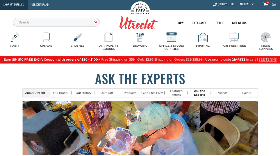 Utrecht Art Supplies Original  Ask the Experts Page