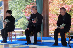 お寺で文豪を読む～サズの演奏とともに　近く人ある不思議