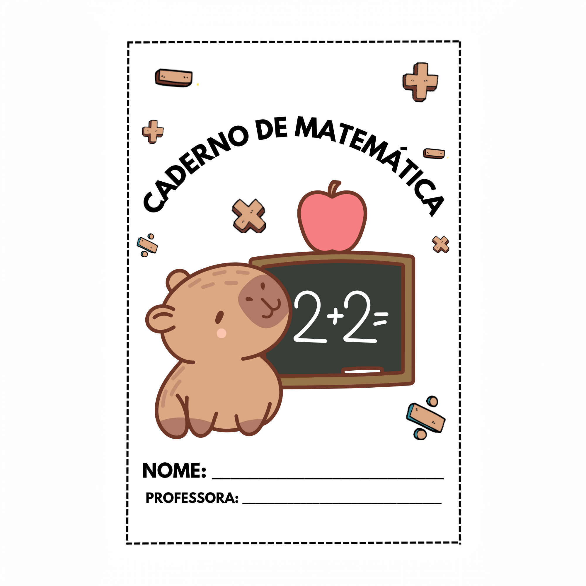 Capa de caderno Matemática Brochura 