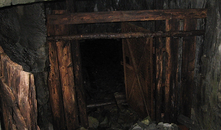 entrance to an old mine from whence silver and cobalt were extractednear cobalt, Ontario