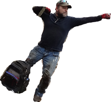 This rockhound is excited about a quartz crystal that he has just found