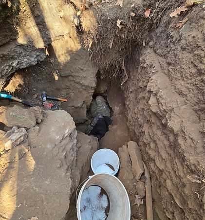 Mark is digging for titanite in the bottom of hubbert's hole.