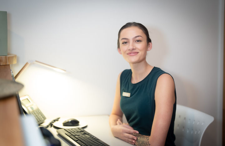 Beauty saloon receptionist.