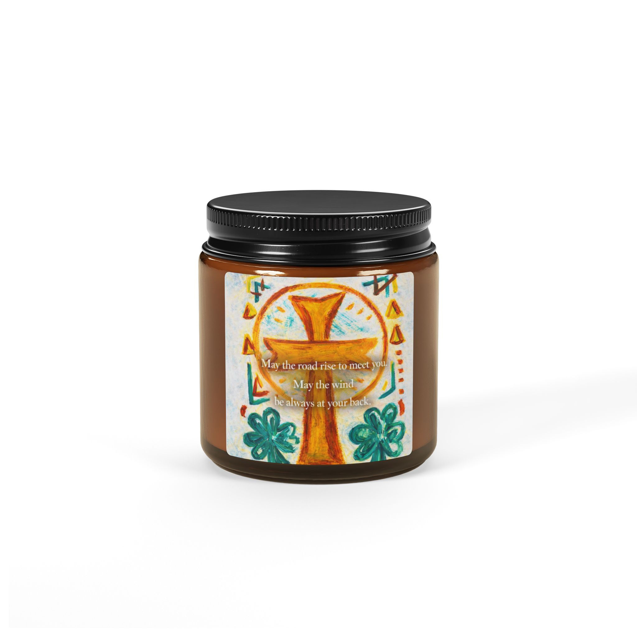 Celtic Luck - Scented Soy Candle (Multi-Size, Amber Jar)