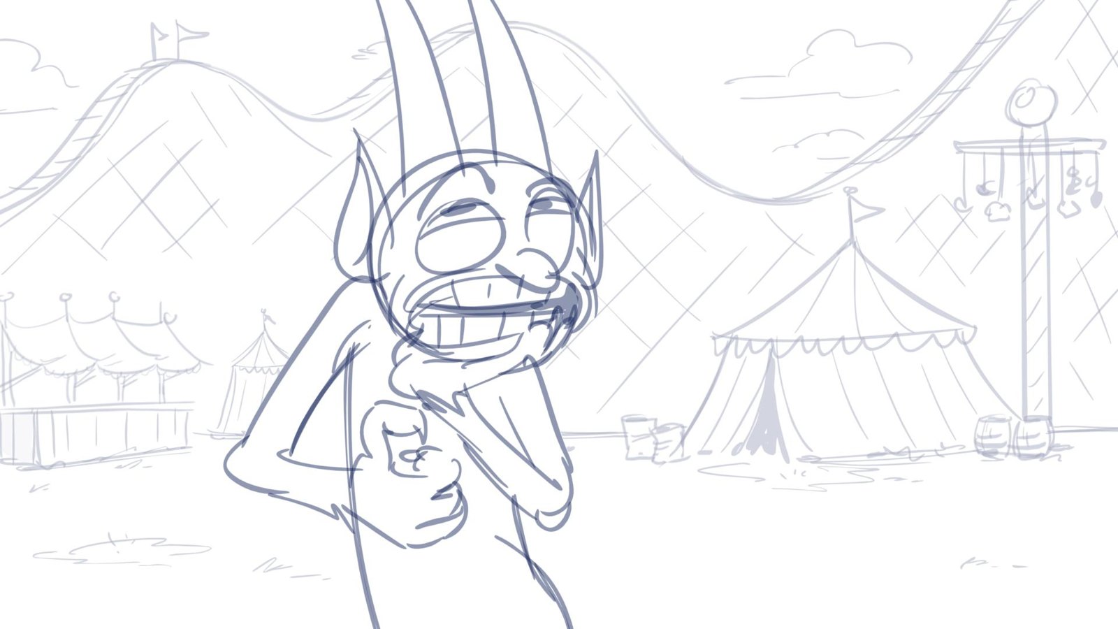 The Devil smirks, rubbing his chin