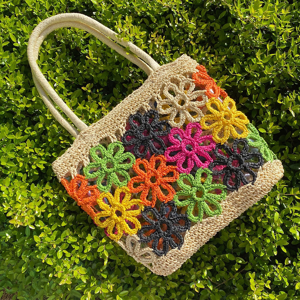 Thumbnail: Hand Made Flower Power Tote