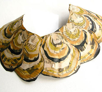 wax and paper handmade neck piece
