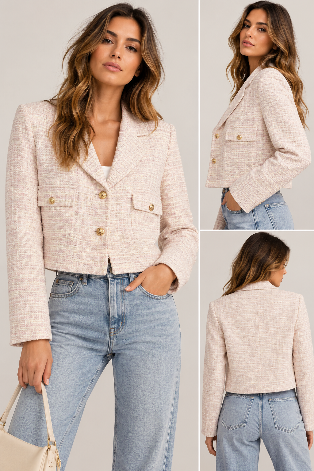 Chaqueta twit rosa