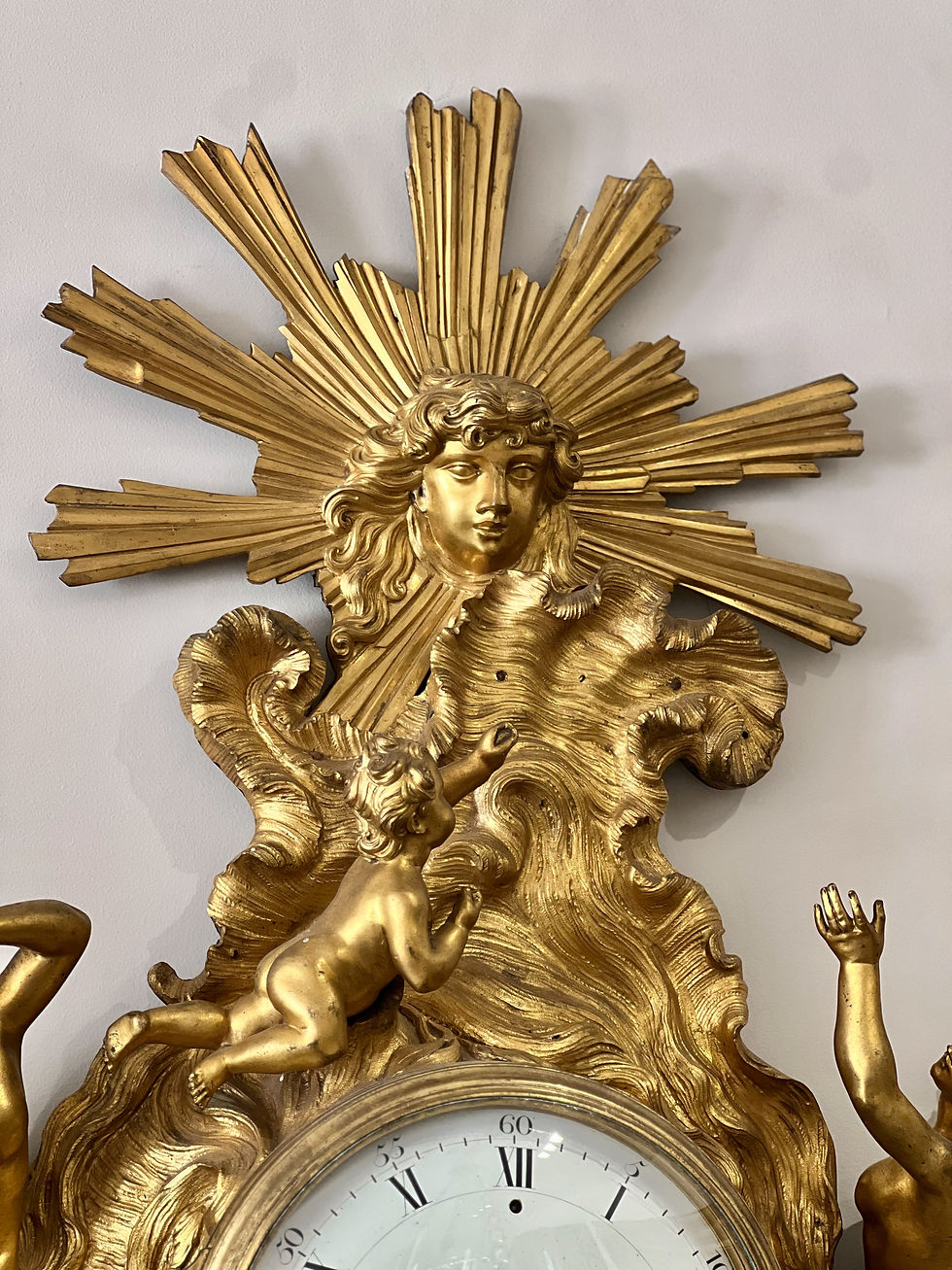 Thumbnail: Louis XV Ormolu Cartel Clock Approximately 1745