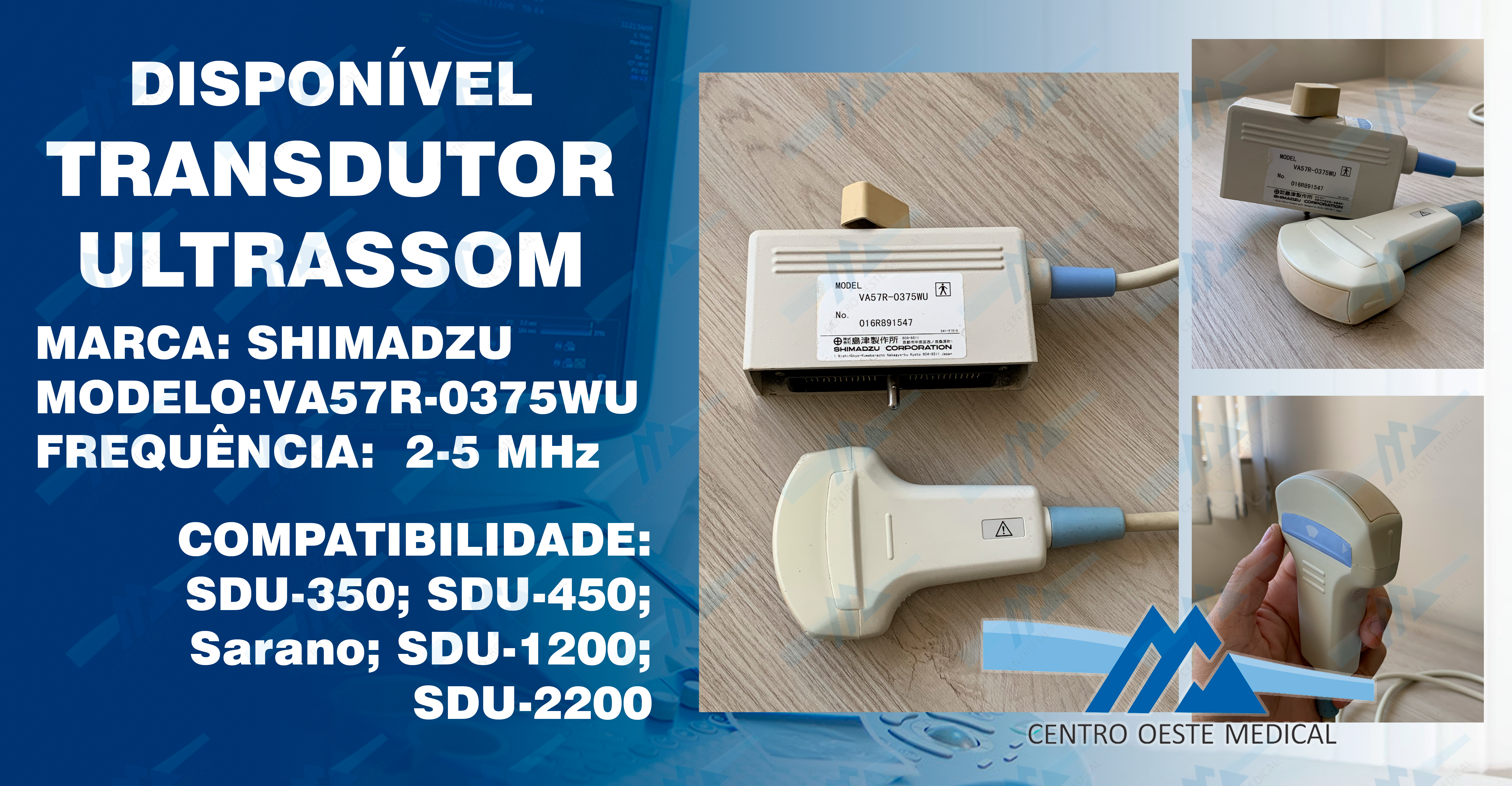 Sonda Transdutor Ultrassom Shimadzu VA57R 0375WU