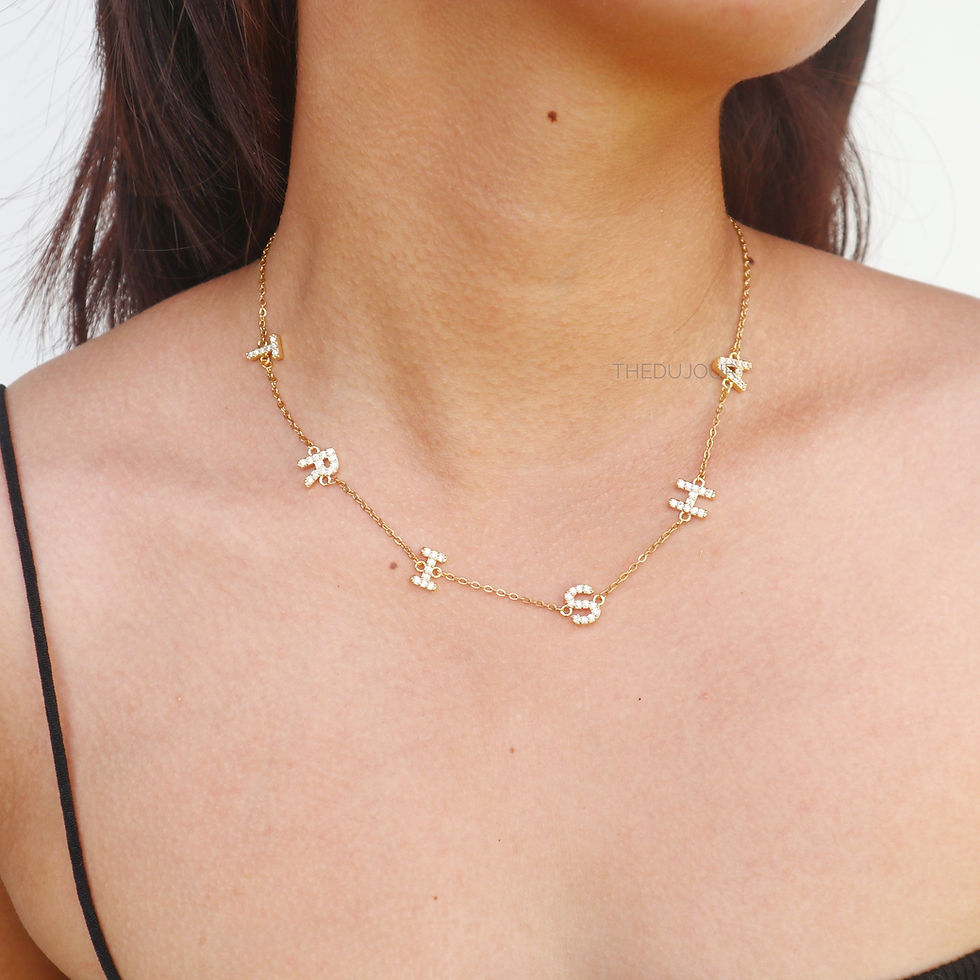 Thumbnail: Iced Out Initial Name Necklace