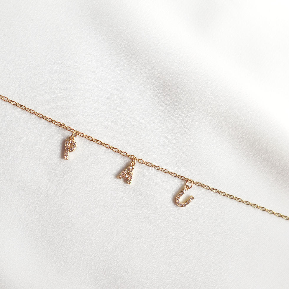 Thumbnail: Personalized Zirconia Initial Necklace