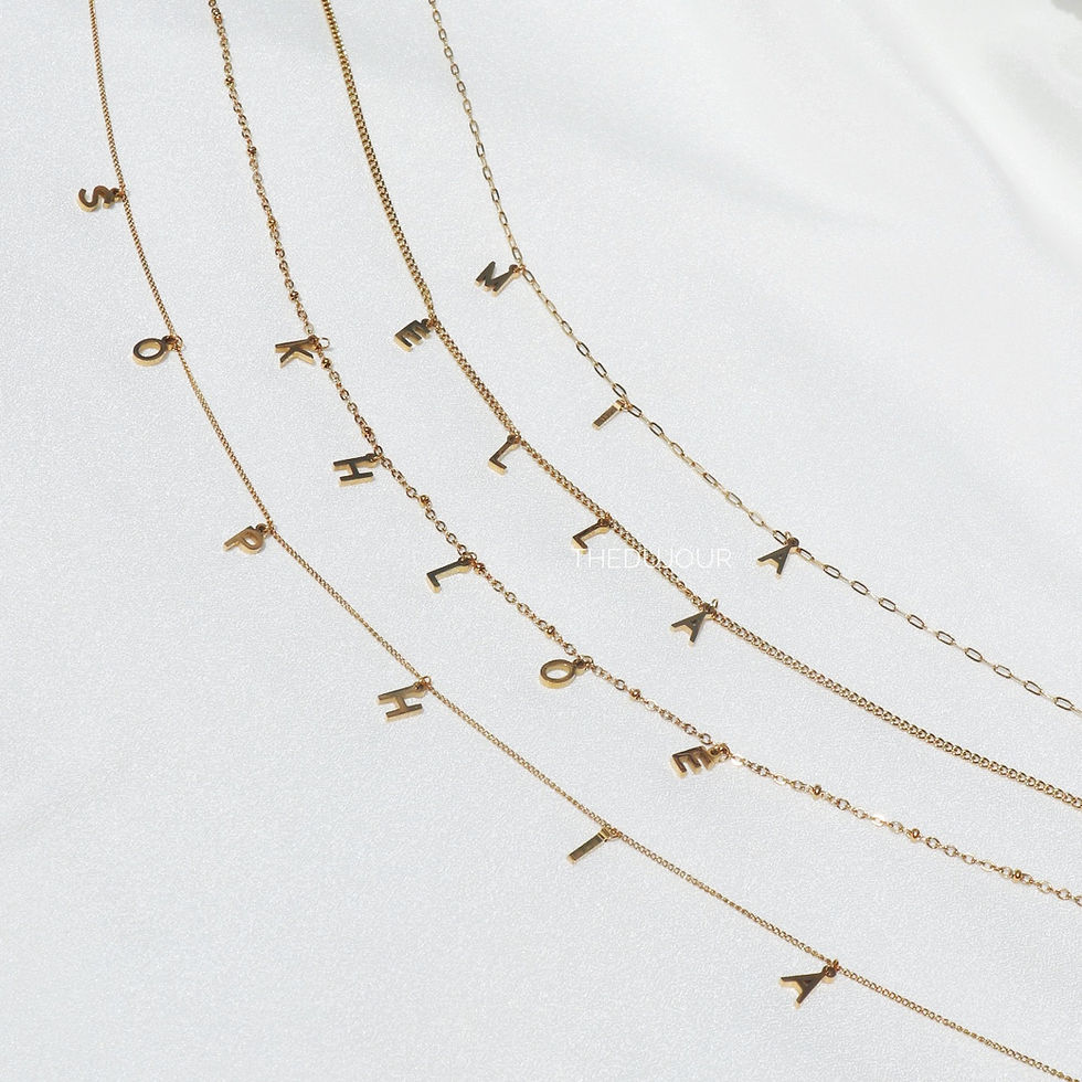 Thumbnail: Mini Drop Initial Name Necklace