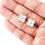 Thumbnail: Silver Clover with Rhinestone Studs