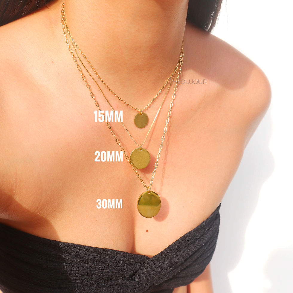 Thumbnail: 20mm Personalized Disc Necklace