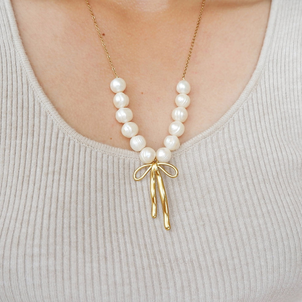 Thumbnail: Sanaya Bow with Freshwater Pearls Necklace