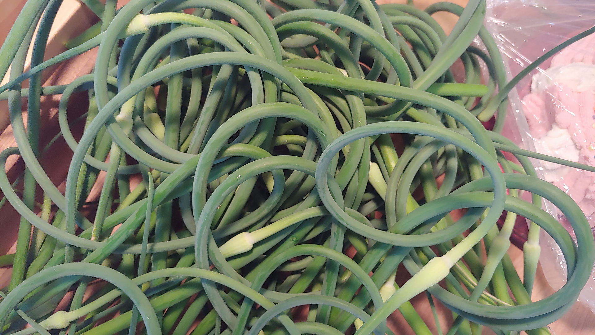 Garlic scapes