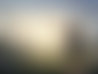 A woman holds a glowing leaf balloon in a futuristic city park. Skyscrapers and people in paths are visible under a warm, golden sky.