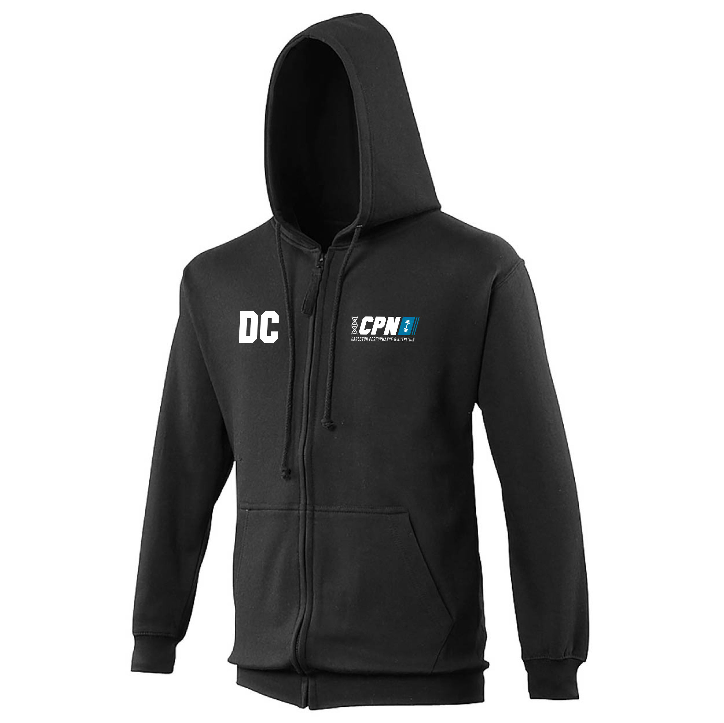 CPN Zipped Hoodie Black