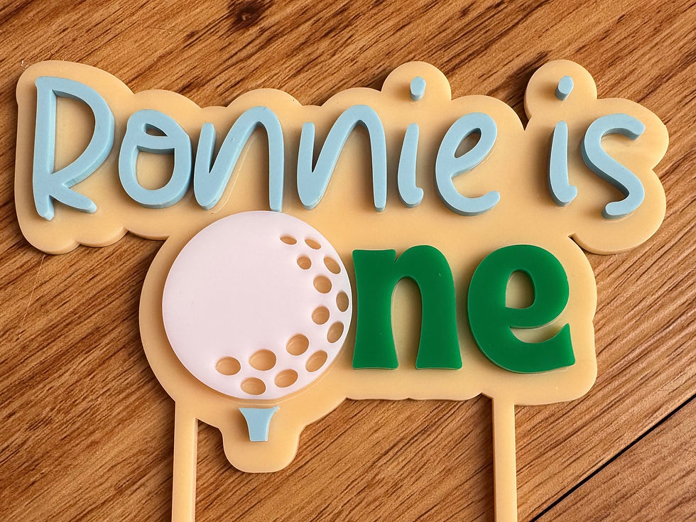 Golf Personalised Cake Topper