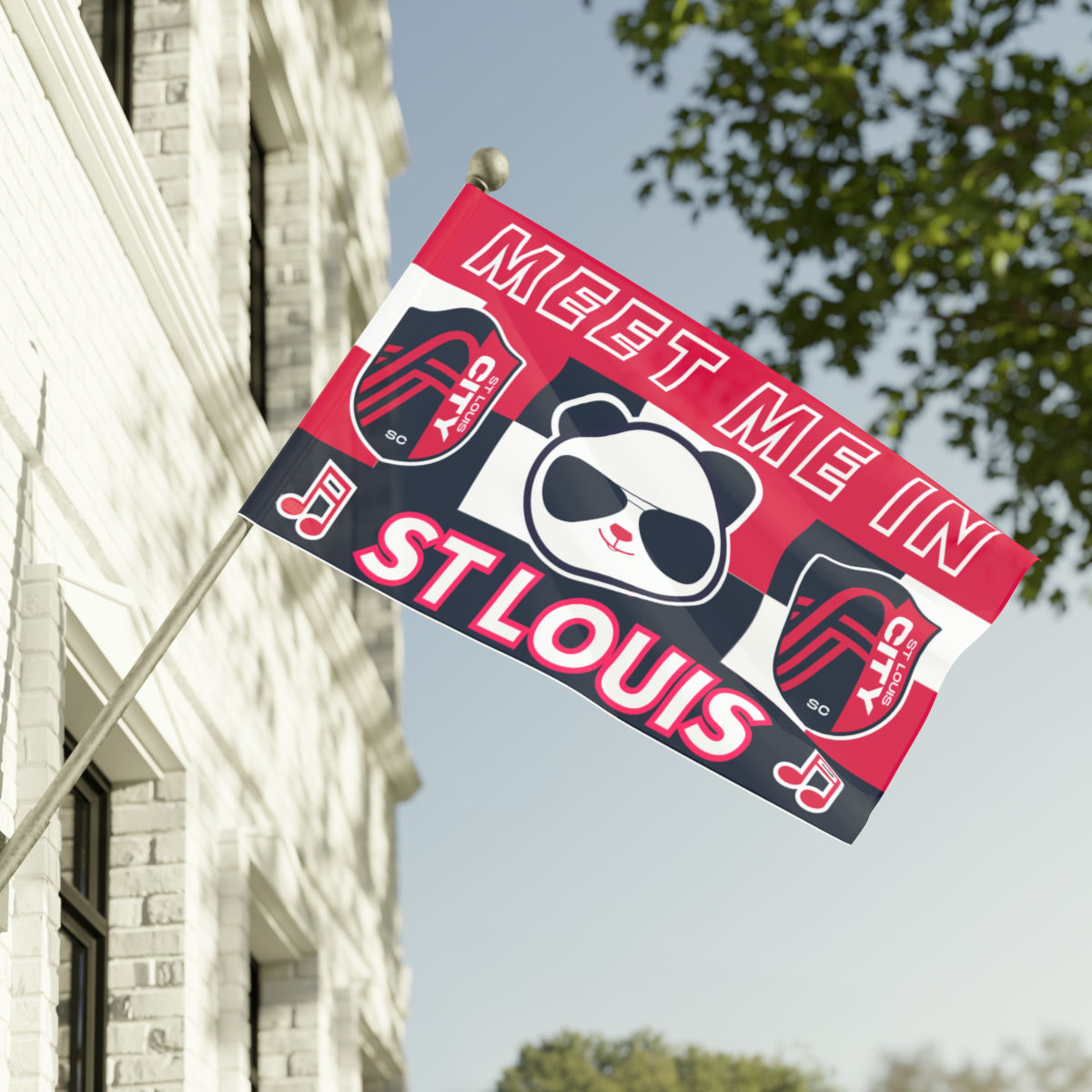 Panda City St Louis Football Soccer Supporters Flag