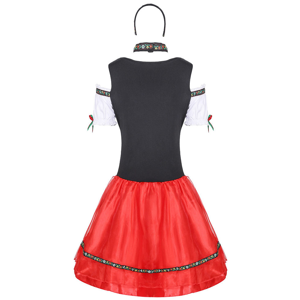 Thumbnail: red and white sexy Oktoberfest Dress Halloween Costume