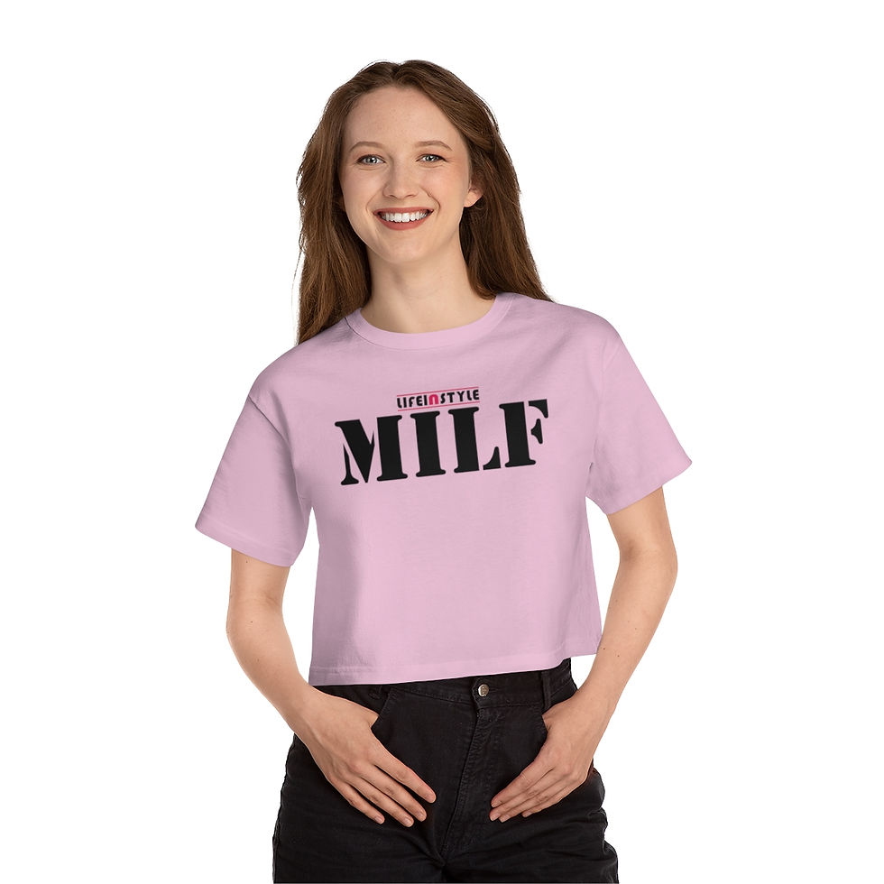 Thumbnail: Pink Lifeinstyle MILF Cropped t-shirt