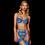 Thumbnail: Blue Sexy Floral see through embroidery premium 3 Piece set