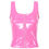 Thumbnail: Pink Sizzling Zipper Patent Leather Top – Make a fashion statement with this edgy patent leather top with a sleek zipper.