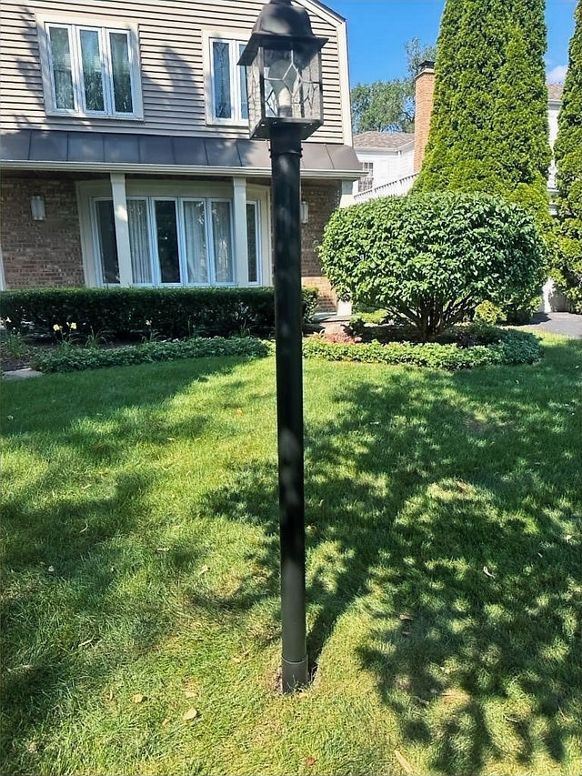 Light Post Freshly Painted and Protected by PVC Shield