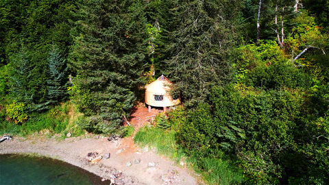 China Poot rental yurt in the Kachemak Bay State Park