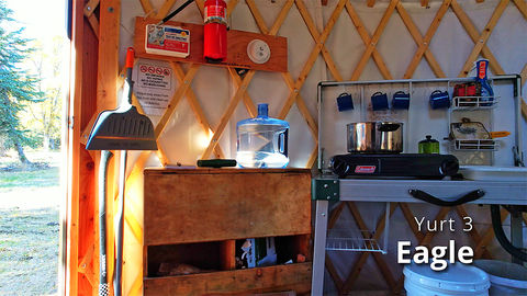 Yurt Three: Eagle of the Denali Circle rental yurts in Ninilchik, Alaska