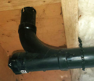 water stub in a yurt