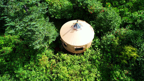 Haystack Beach rental yurt in the Kachemak Bay State Park