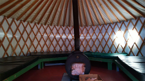 Quarry Beach rental yurt in the Kachemak Bay State Park