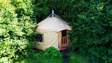 Kayak Beach rental yurt in the Kachemak Bay State Park