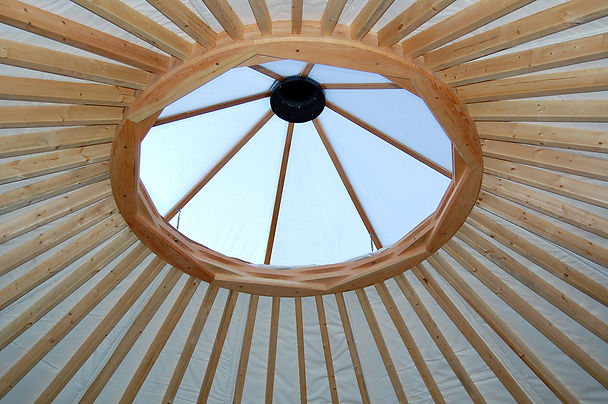 nomad shelter alaskan yurt unique design ring skylight and lattice