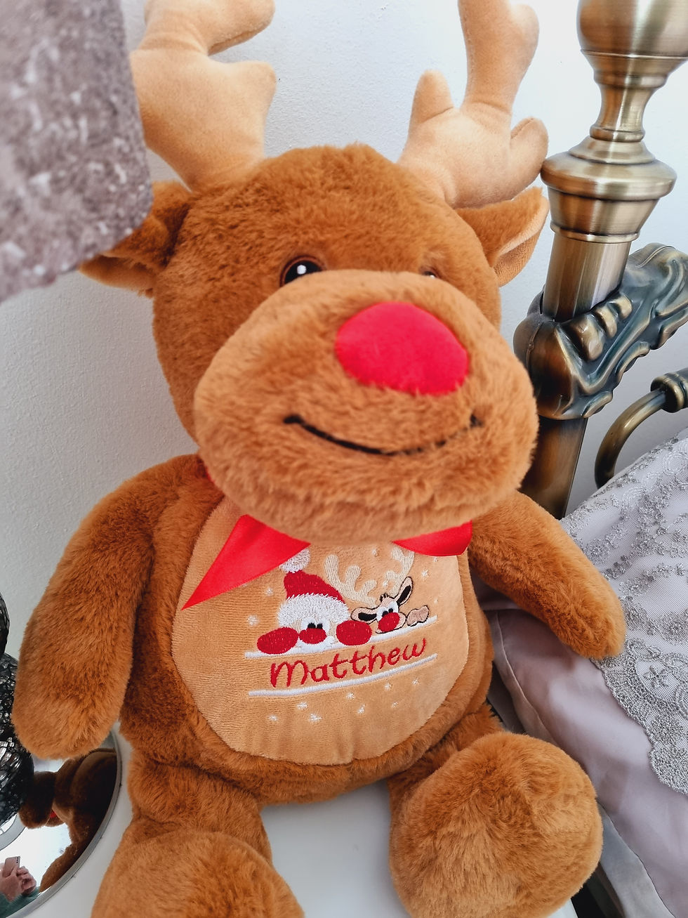 Thumbnail: PERSONALISED EMBROIDERED REINDEER
