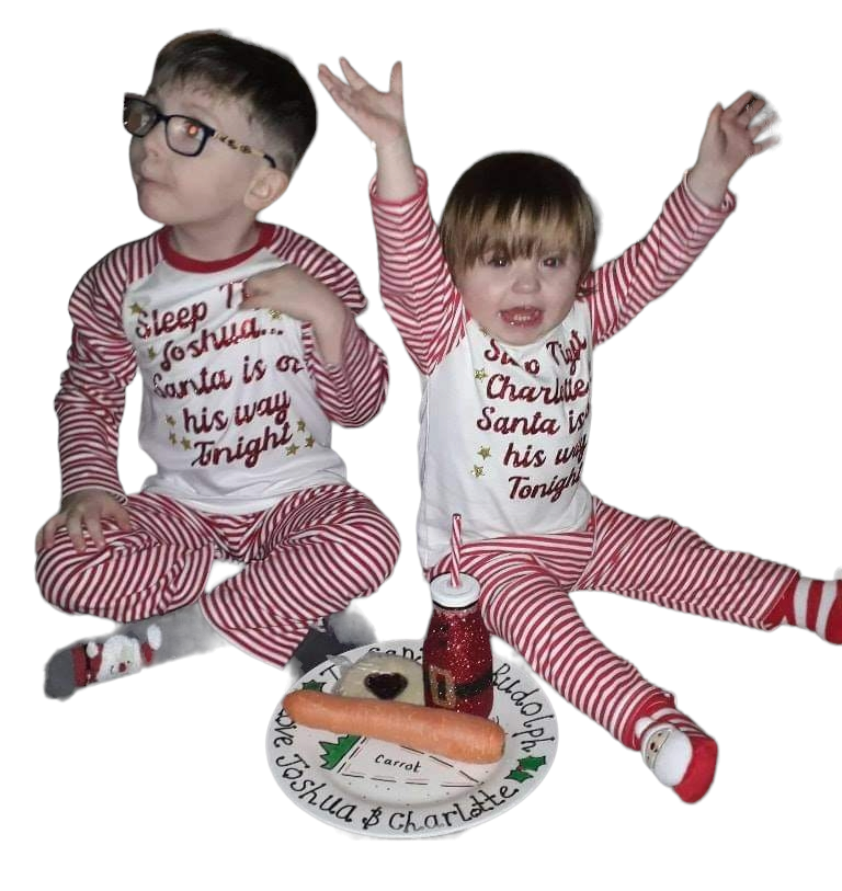 Thumbnail: SANTAS ON HIS WAY TONIGHT PYJAMAS PJS XMAS