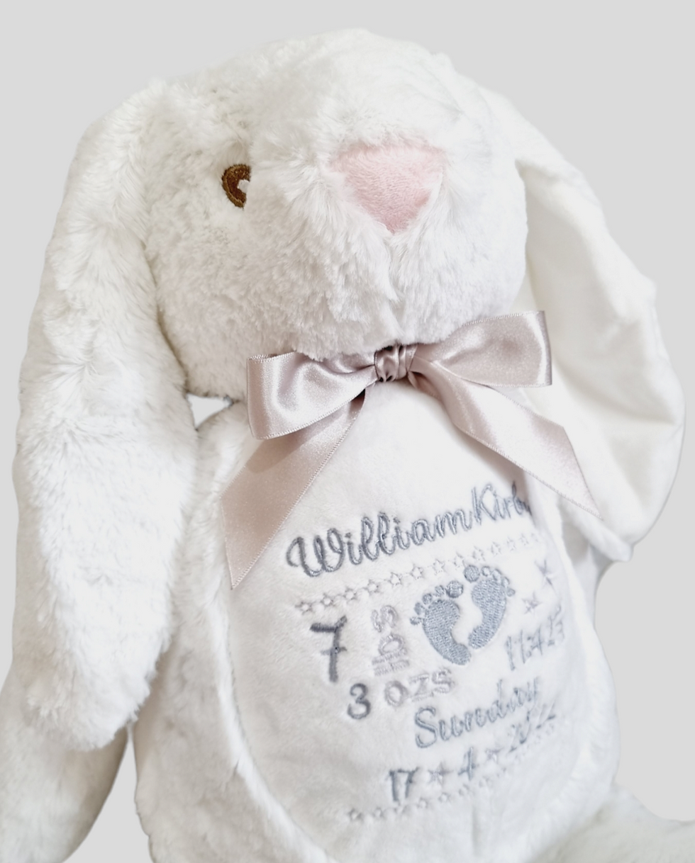 Thumbnail: EMBROIDERED CREAM BUNNY RABBIT