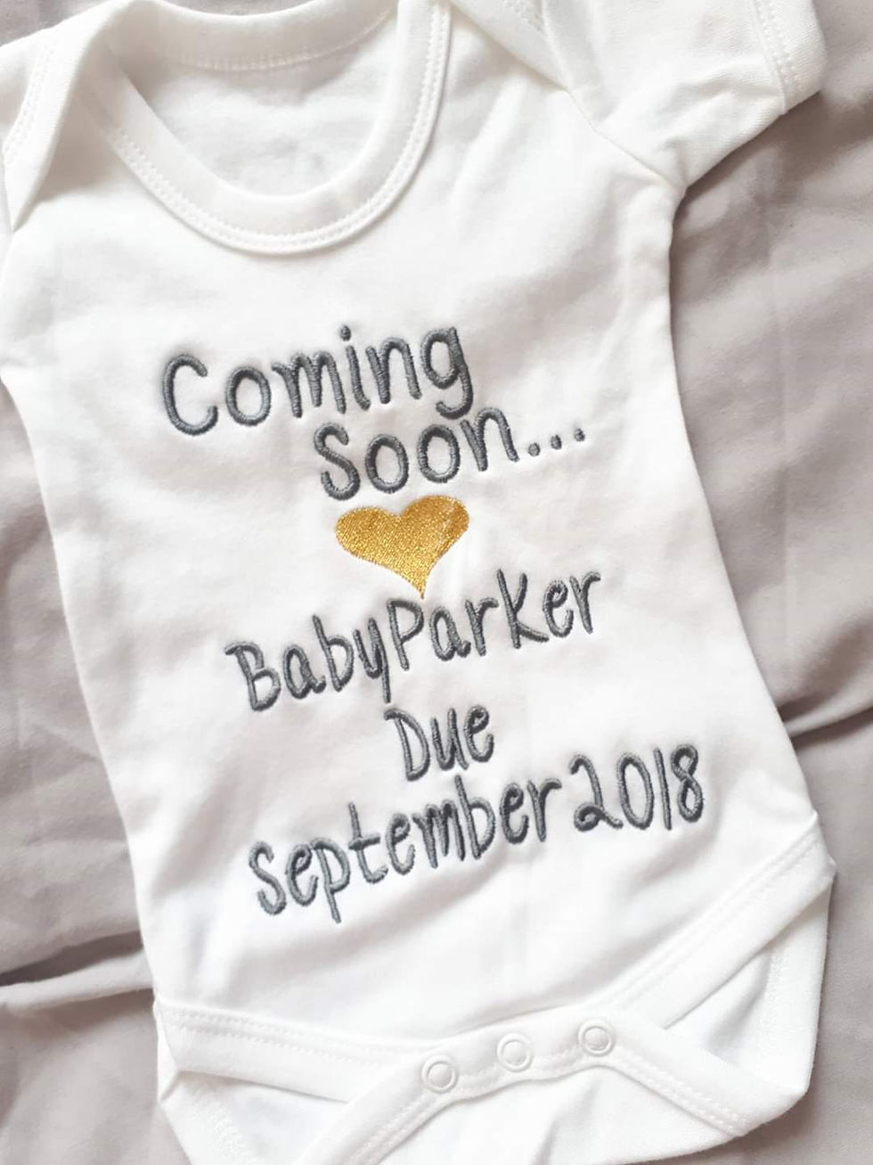 Thumbnail: PREGNANCY ANNOUNCEMENT VEST/SLEEPSUIT