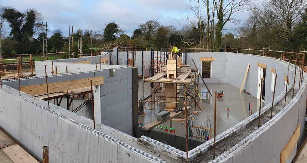 Groundworks and ICF foundation installation for residential project