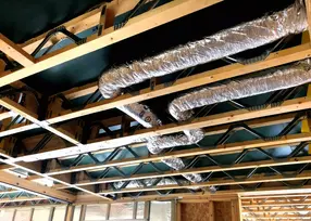 Mechanical Heat Recovery Ventilation (MVHR) system installed in an energy-efficient home.