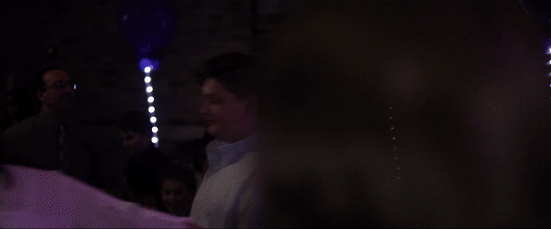 A montage of a fun bar mizvah party