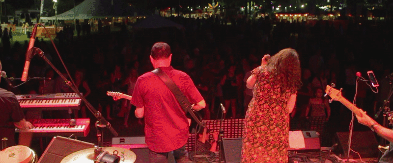The Mosquitos band performing at the Northbrook Summer Celebration.