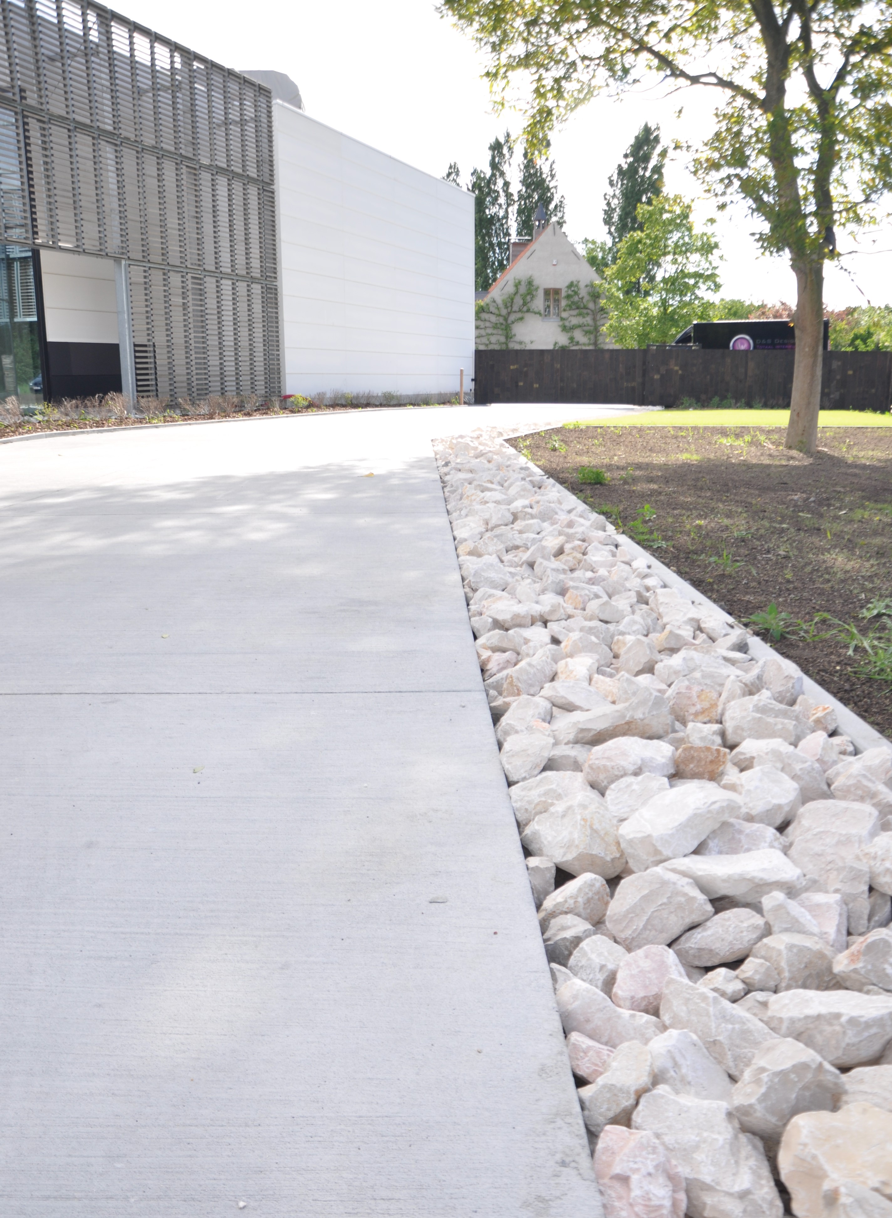 Waterven Heule Trappen Demunster - betonverharding en steenslag